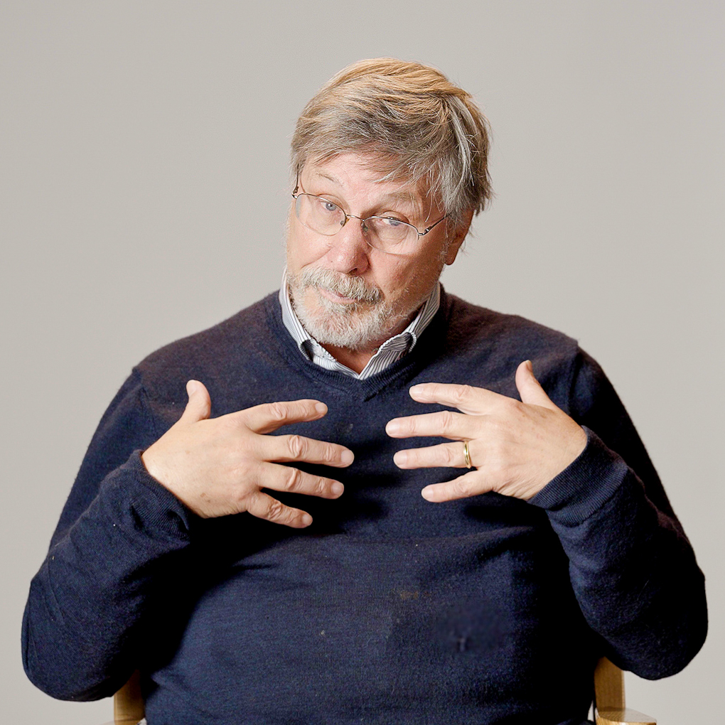 A man sitting in a chair.