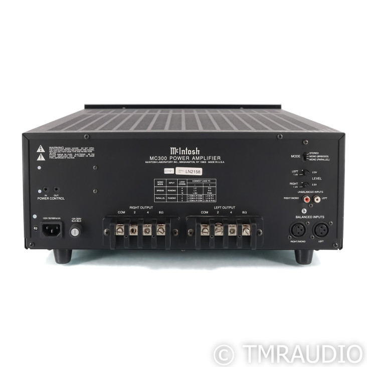 McIntosh MC300 Stereo Power Amplifier; MC 300