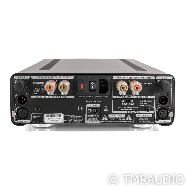 SPL Performer s800 Stereo / Mono Power Amplifier; s-800; Balanced